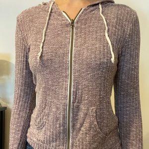 Knit Zip Up Hoodie